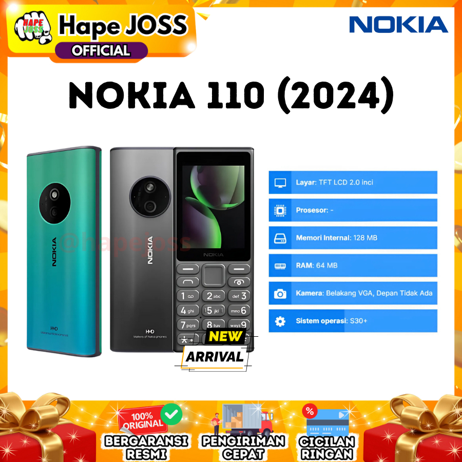 Nokia 110 (2024) HMD Garansi Resmi Indonesia Harga 349,000 rupiah*Gratis Ongkir
