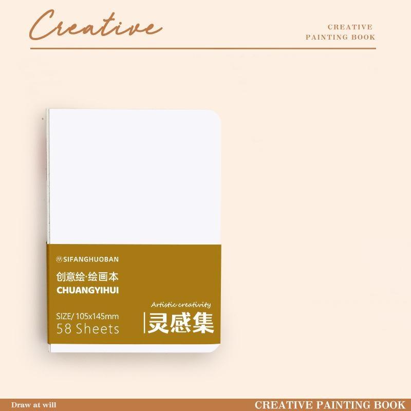 Portable Watercolor Sketchbooks - 200GSM 58 Sheet Painting Book Art Supplies Acrylic Painting Marker Pad Buku Lukisan