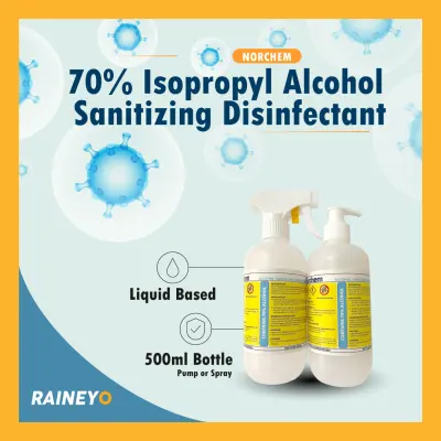 Norchem Sanitizing Disinfectant 70% Isopropyl Alcohol Based - 500ml (Pump/Spray)