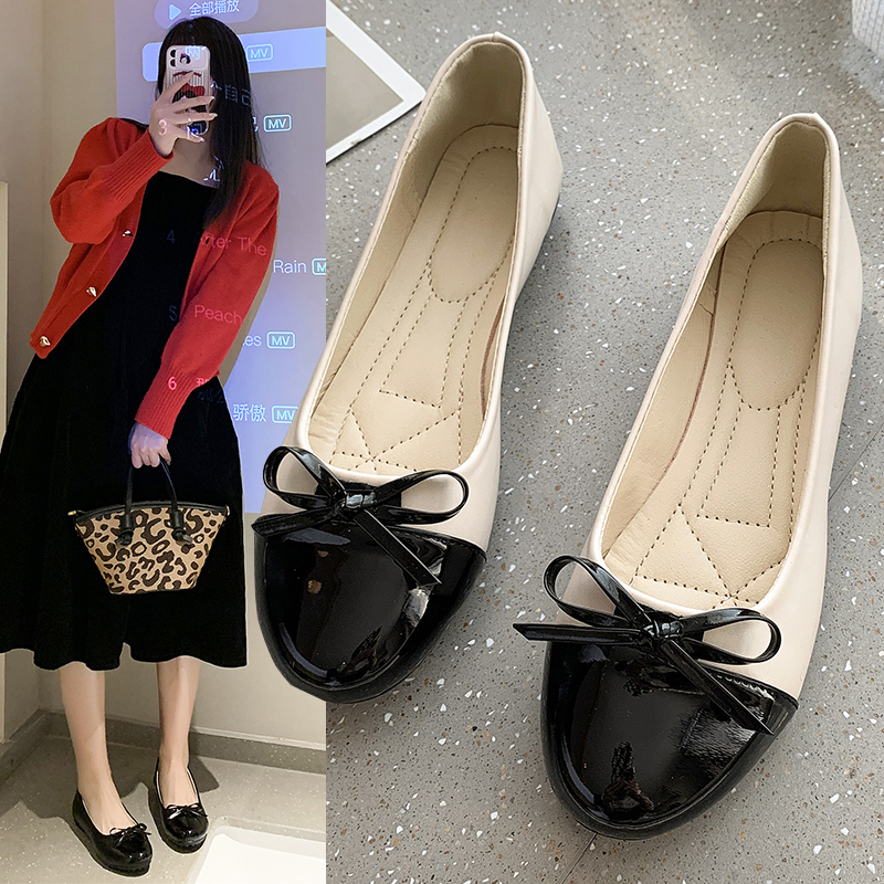 UCMVZO Spot single shoes beanie shoes bow women's shoes ราคา 429 บาท*ส่งฟรี
