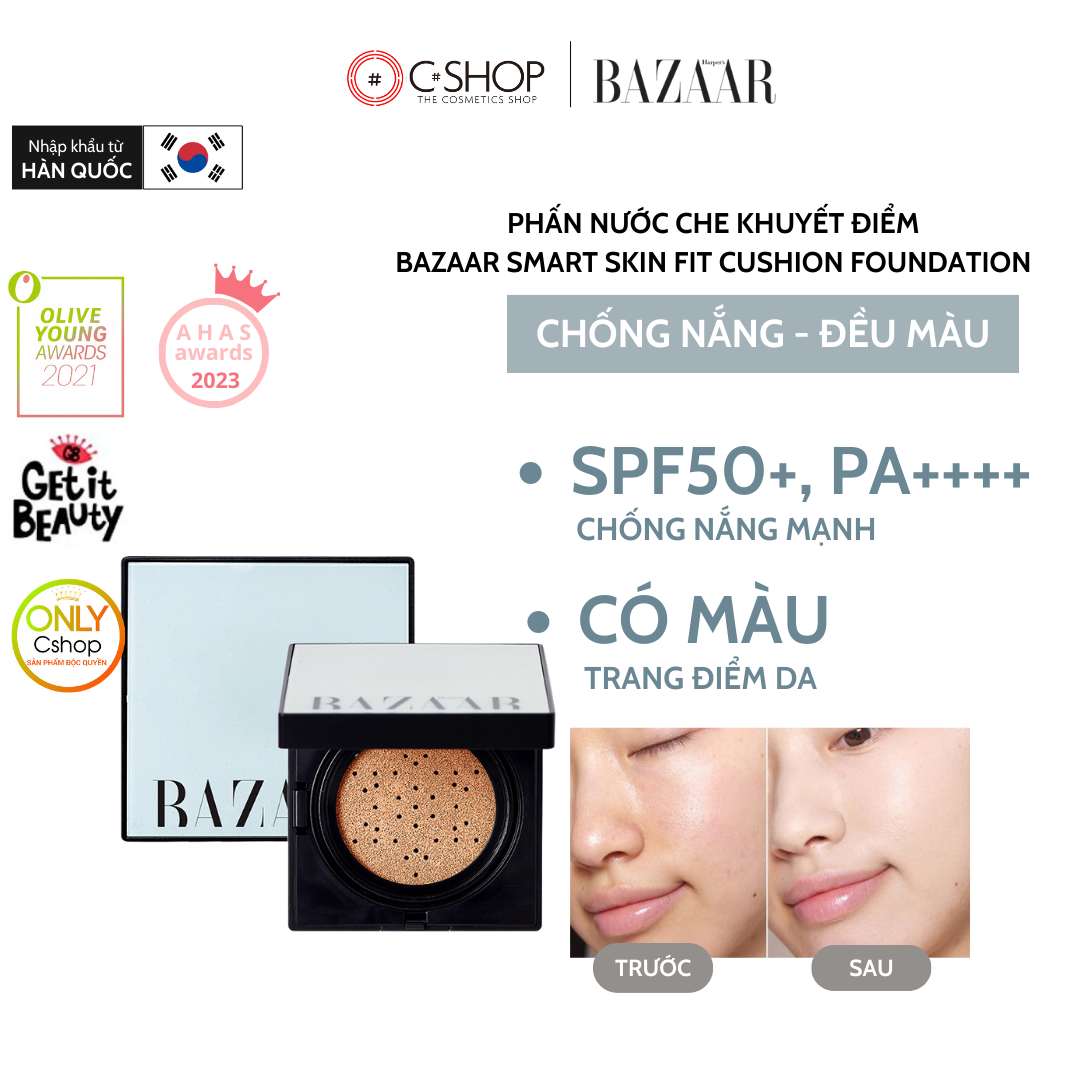 Cushion dưỡng da và chống lão hóa Harpers Bazaar Smart Skin Fit Cushion Foundation