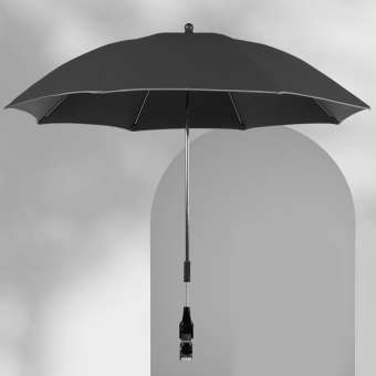 Miffer phổ UV dù che màn che nắng pram pushchairs clip trên xe đẩy gắn ô đen