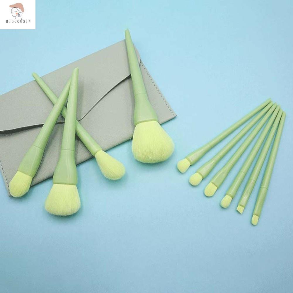 BIGCOUSIN Màu Kẹo Cọ trang điểm chuyên nghiệp Dụng Cụ Trang Điểm Lông xù Bộ cọ trang điểm Di động Mềm mại Cọ tán phấn mắt Sinh viên