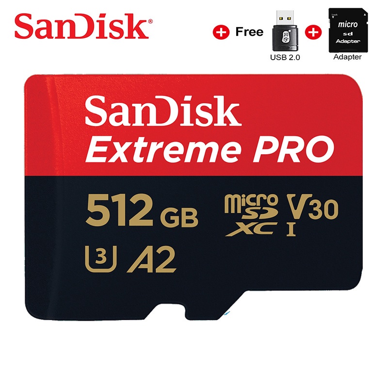 Thẻ Nhớ SanDisk SD TF 4gb 16gb- 512GB VớI ĐầU ĐọC SD