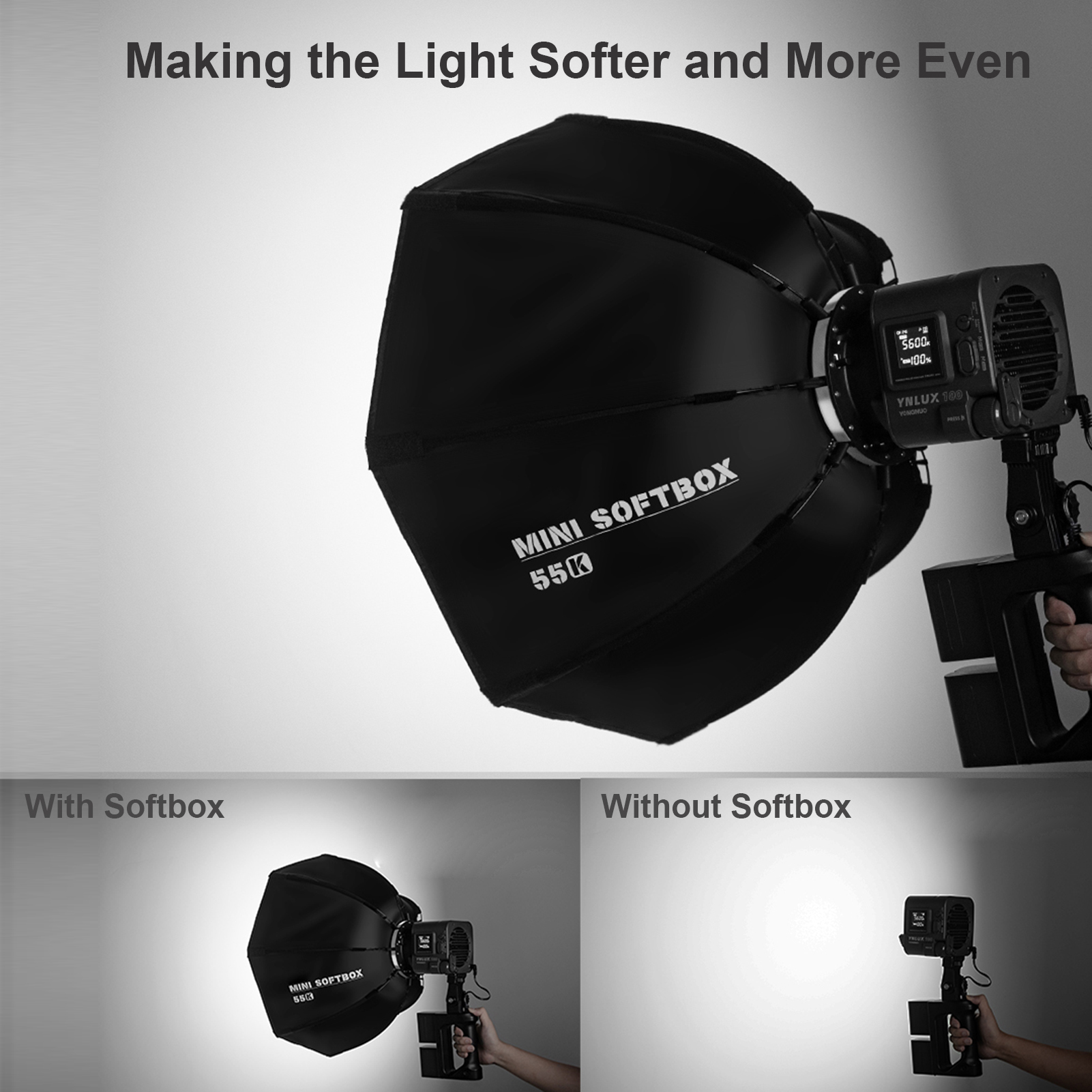 XIXIAN 55K 55cm/22in Octagon Photography Softbox with Bowens Mount Removeable Diffuser Carrying Bag for YNLUX100/ YNLUX100 Pro Video Light Giá 849,000 Đồng*Miễn phí vận chuyển
