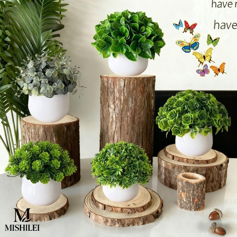 【Keep_Real】 Artificial Bonsai Plant Pots, Fake Plants, Decorative Small Plants, Plant Pots for Decorating Homes, Offices, Gardens, Weddings, Parties. ราคา 79 บาท*ส่งฟรี