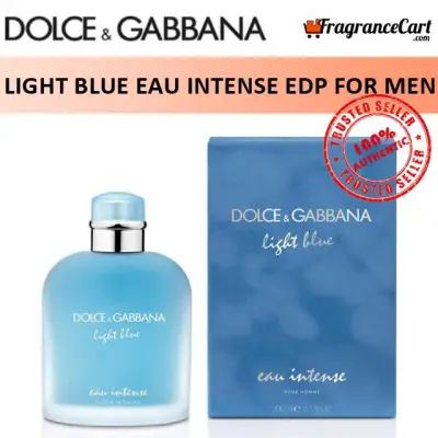 D&G Light Blue Eau Intense Pour Homme EDP for Men (100ml) Dolce & Gabbana LightBlue Eau de Parfum Extreme [Brand New 100% Authentic Perfume/Fragrance]]