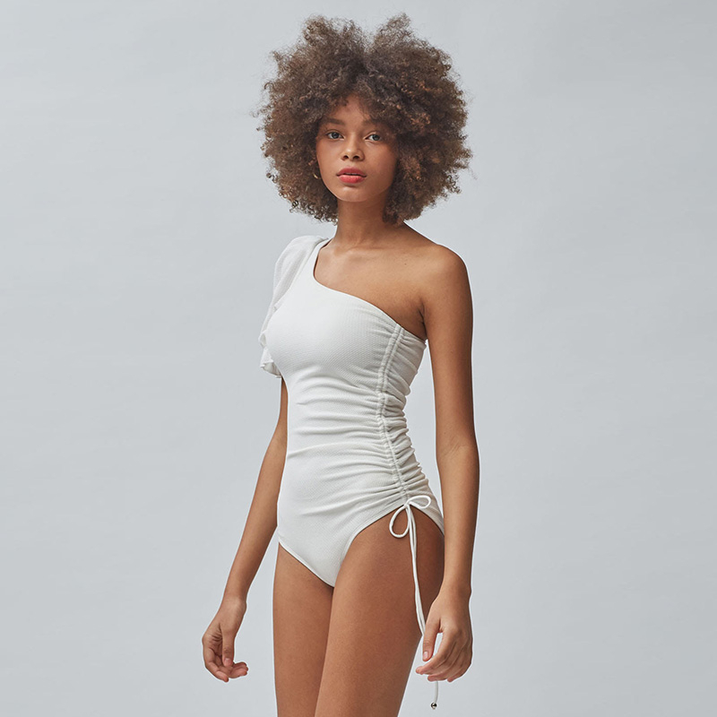 white swimming suit