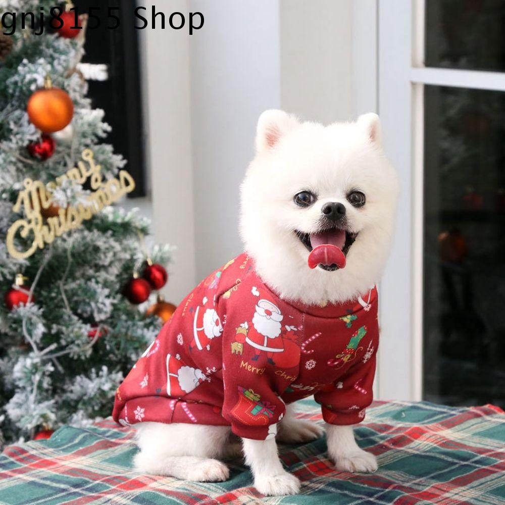 GNJ8155 Mùa thu Quân nhu Ông già Noen Giáng sinh Mùa đông Áo choàng Năm mới Cún yêu Đồ dùng cho thú cưng Quần áo cho thú cưng Trang phục cho chó Quần áo cho chó