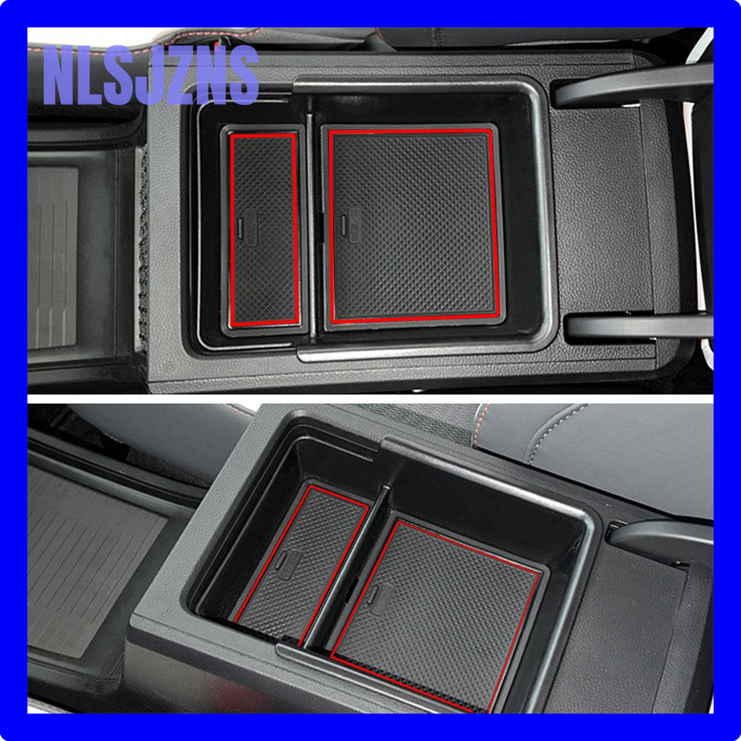 LSJJ Car Central Armrest Storage Box For MG 4 MG4 EV EH32 MuLan 2022 2023 2024 Center Console Organizer Containers Tray Accessor T6V3 LSJZNS