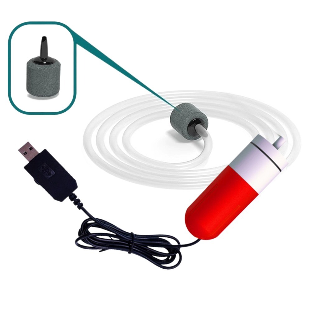 DECALE Điều chỉnh tốc độ Máy bơm không khí oxy cho bể cá Sạc USB Cực kỳ yên tĩnh Bộ lọc hồ cạn thủy sinh Máy tạo oxy nhỏ Tắt tiếng Máy sục khí Máy nén khí Bể cá - 7