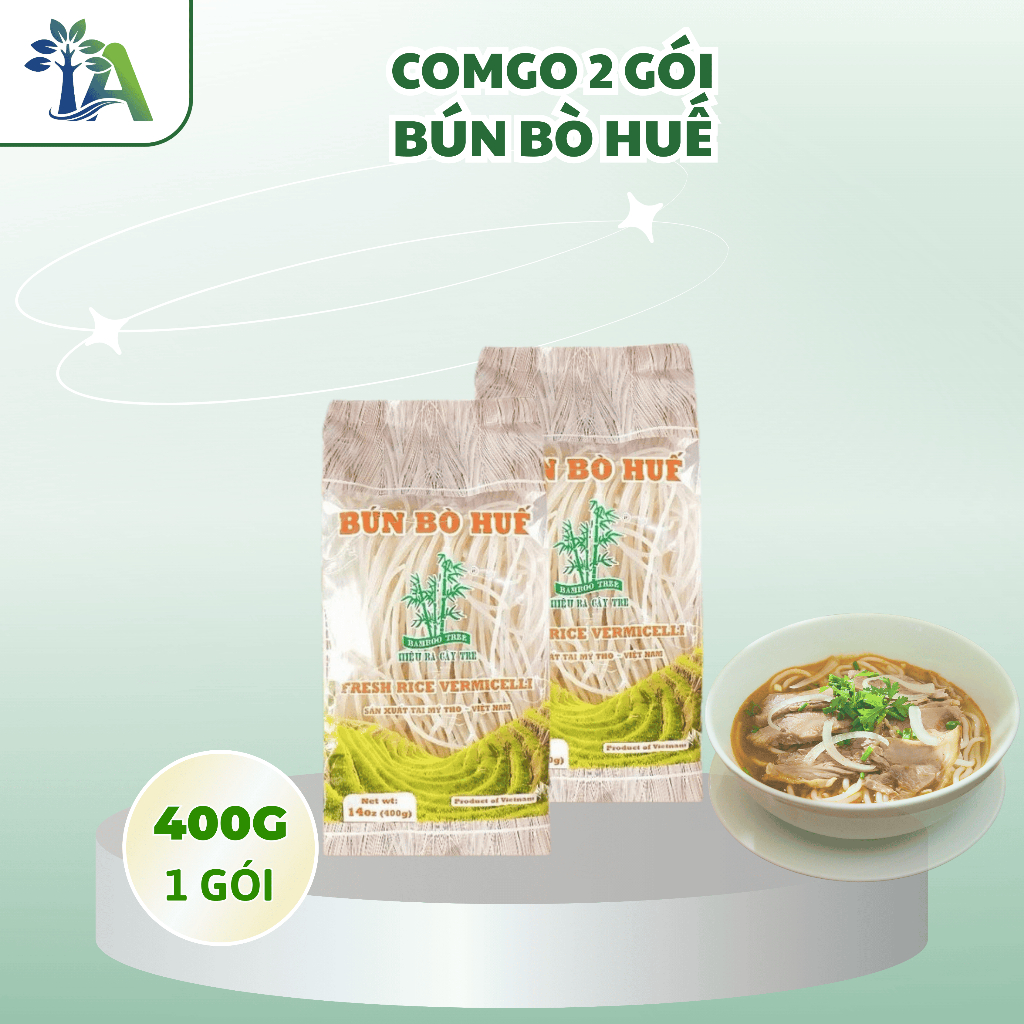COMBO 2 GÓI BÚN BÒ HUẾ BA CÂY TRE 400G/GÓI