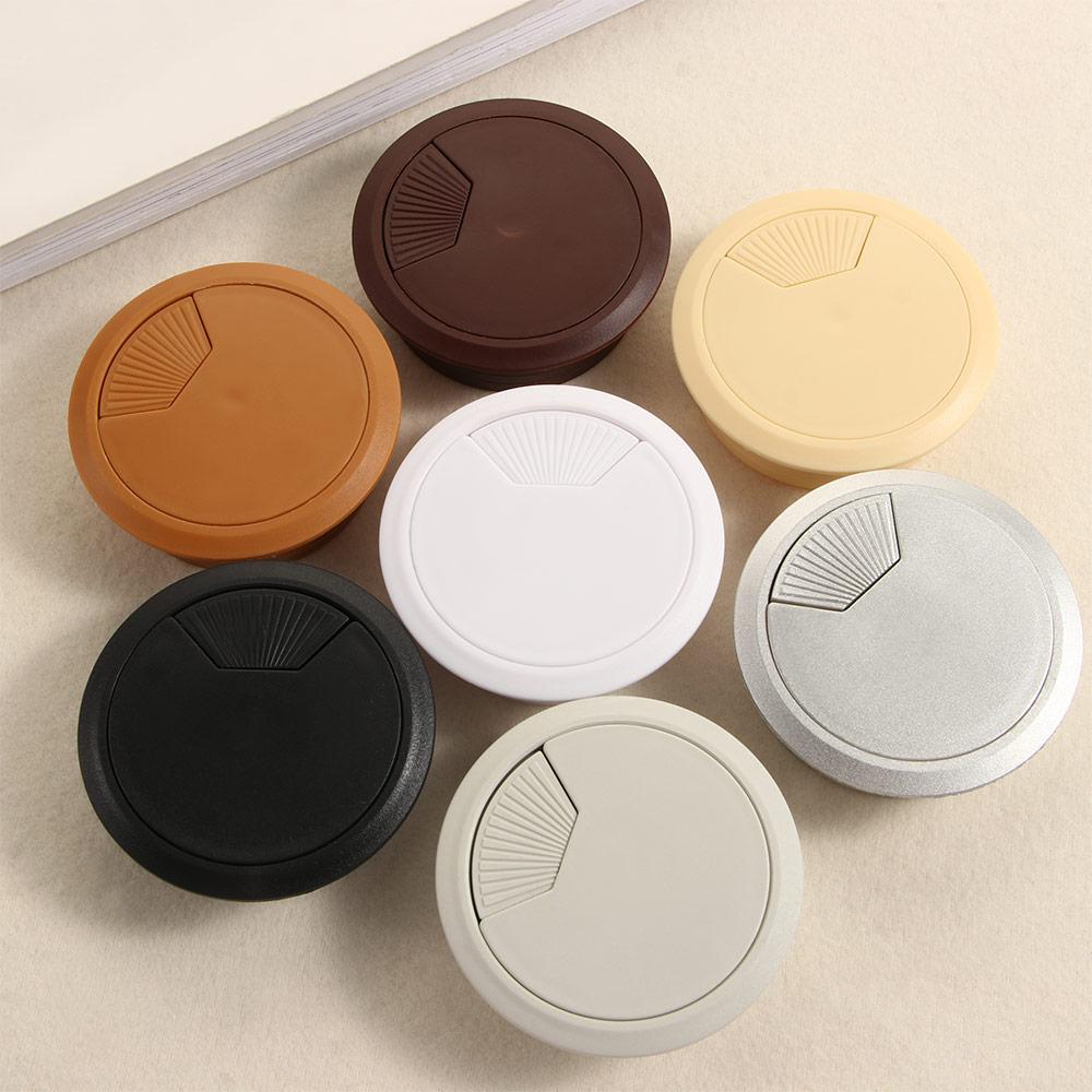 Jfref Vòng bàn nhựa hộp đựng chỉ Máy Tính Cáp PC Lỗ Bìa Bảng Grommet Dòng Lỗ Bìa Dây giá lưu trữ