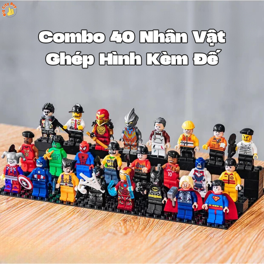 [RẺ VÔ ĐỊCH] Set Mô Hình Lắp Ghép Nhân Vật Siêu Đỉnh Combo Đầy Đủ Nhân Vật Siêu Anh Hùng Cho Bé Bigcitybuy