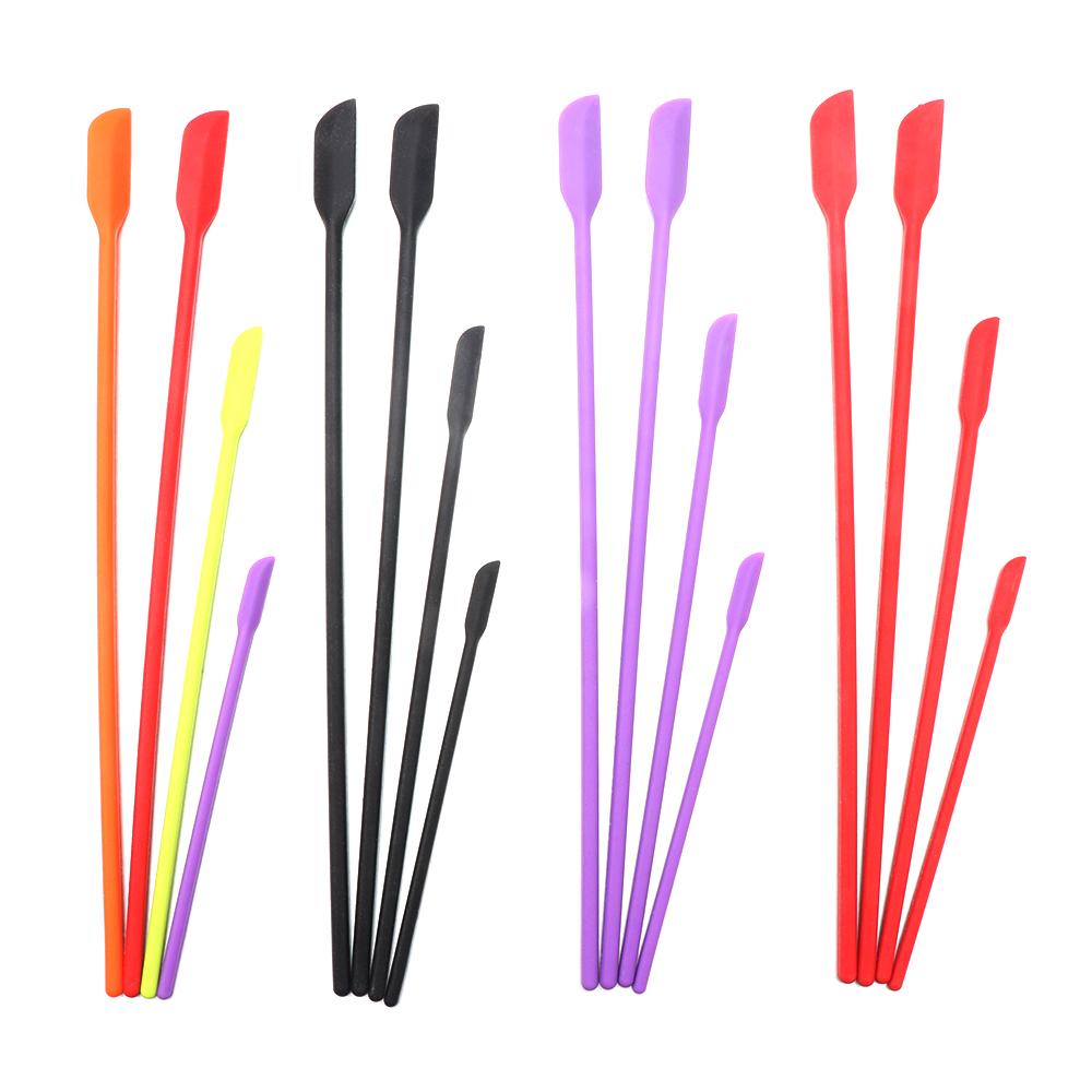 Oguk51 4 cái dụng cụ lấy mẫu pha trộn điêu khắc tự làm dụng cụ cạo lọ mỏng dụng cụ cao su nhỏ Bộ thìa trộn Silicon Nhỏ trang điểm