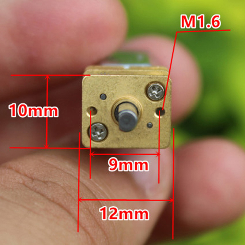 waqajh Micro N20 Bánh Động Cơ Tốc Độ Chậm Kim Loại Hộp Số Giảm Tốc Động Cơ Điện Tự Làm Đồ Chơi