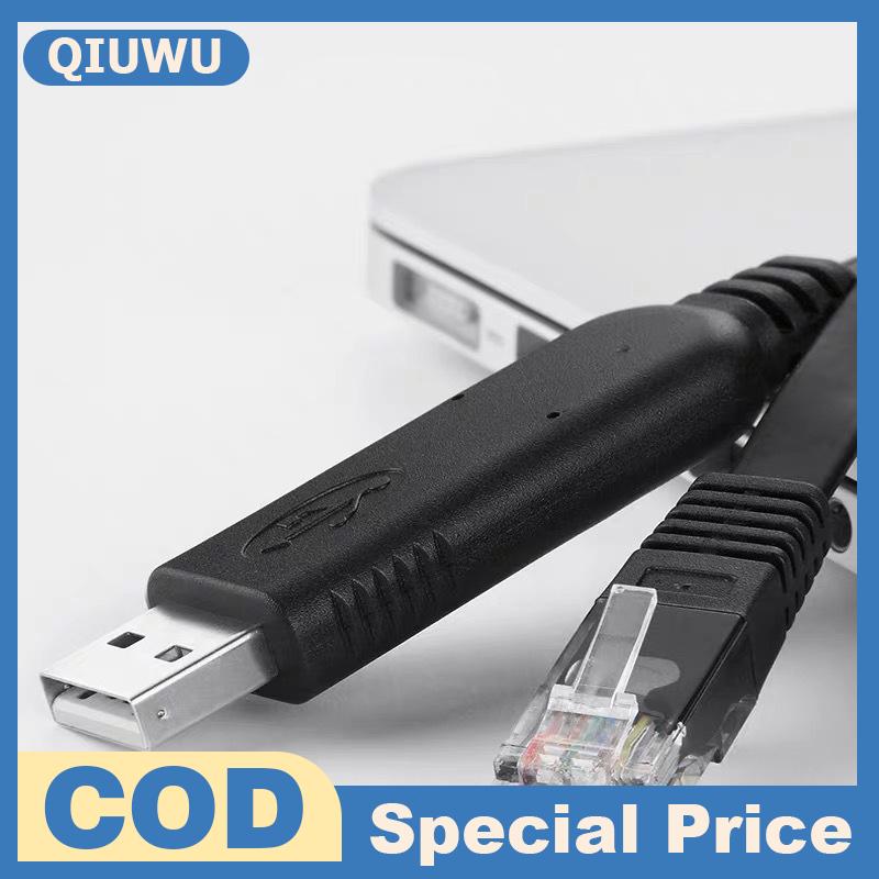 QIUWU 1.5m 1.8m USB To RJ45 Console Cable RS232 Serial Adapter For Laptop Computer Cisco Router USB