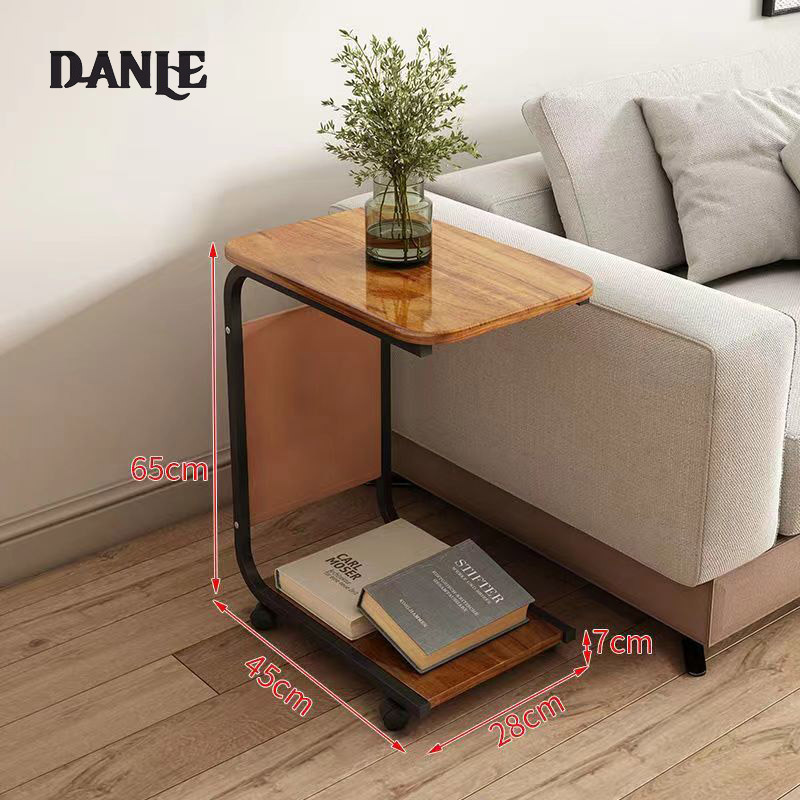 Side table, mobile coffee table, coffee table, simple small table, mini corner table, small square table, sofa side table, computer table, bedside table ราคา 317 บาท*ส่งฟรี