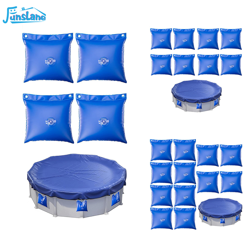 FunsLane Swimming Pool Cover With Wide Leak-proof Valve Heavy-Duty Leak-Proof Construction Easy Filling Draining Pool Hanging Bag (29 x 30cm) ราคา 126 บาท*ส่งฟรี