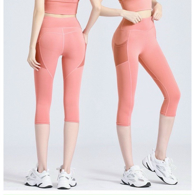 Quần Lửng Thun Nữ Spandex, QuầnTập Gym Yoga Thể Thao Nữ, Nâng Mông, Tôn Dáng, Chất Liệu Thấm Hút Mồ Hôi Giang Sports
