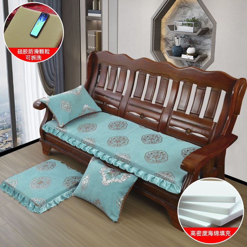 45D Thickened Wooden Sofa Cushion New Style Chair Rectangular Universal Removable Washable Spring Autumn Solid Wood Long Strip