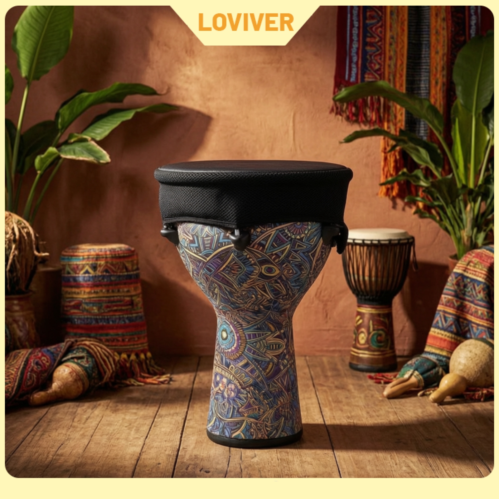 LOVIVER Quiet Practice Drum Mute Cover Noise Reduction Drum Head Cover with Mesh Skirt Fitted Padded for Drummers, Studio ราคา 3,458 บาท*ส่งฟรี