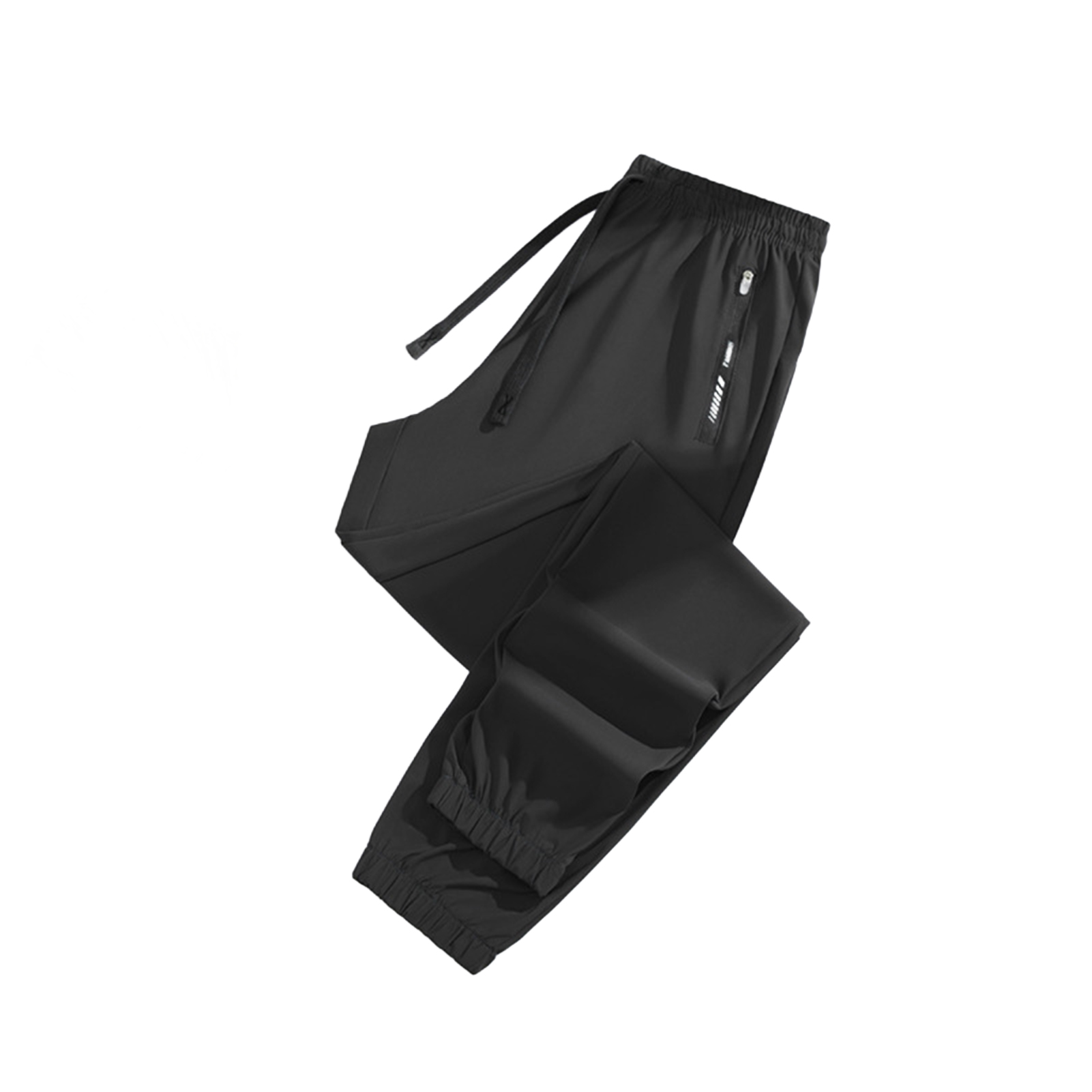 UHH Stretch Sports Pants Zippered Pocket Athletic Pants Unisex Quick-dry Ice Silk Jogger Pants with Drawstring Stretchy Casual Baggy Sport Pants with Pockets for Hiking Travel and Outdoor Activities