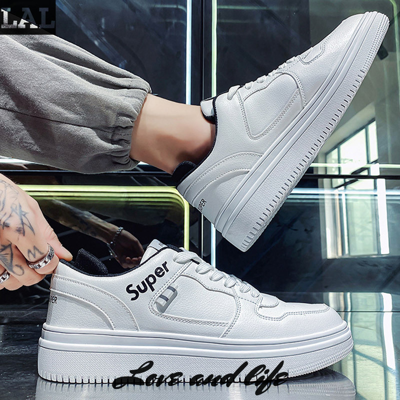 LAL men's shoes, knitted casual shoes, Korean version running shoes, light fashion shoes, sneakers men ราคา 309 บาท*ส่งฟรี