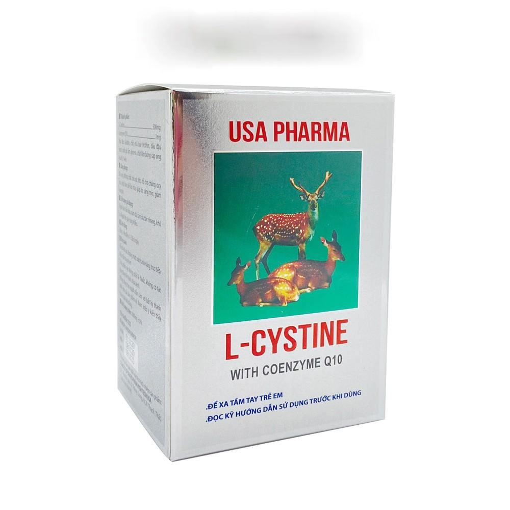 Viên uống L-Cystine with Coenzym Q10 giúp đẹp da, khỏe tóc - Hộp 60 viên (L-Cystine USA Pharma)