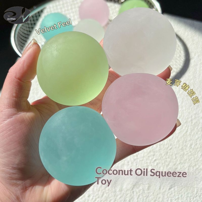 ERMO Handmade Squishy Ball Stress Relief Toy with Slow Rebound TPR Material for Sensory Play and Relaxation ราคา 61 บาท*ส่งฟรี