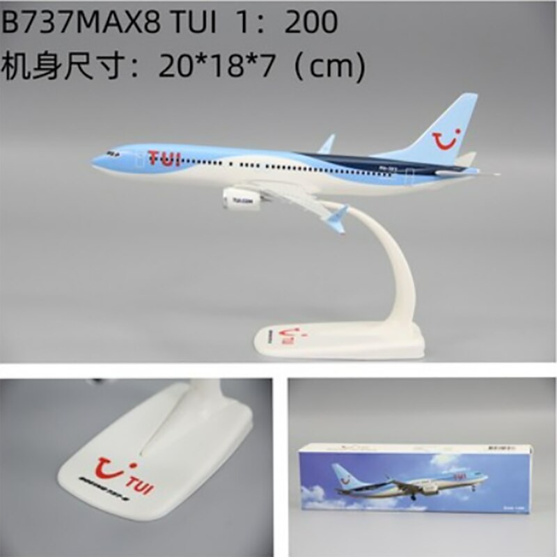 B737MAX8 B787-8 TUI Airlines ABS Plastic Airplane Model Toys Aircraft