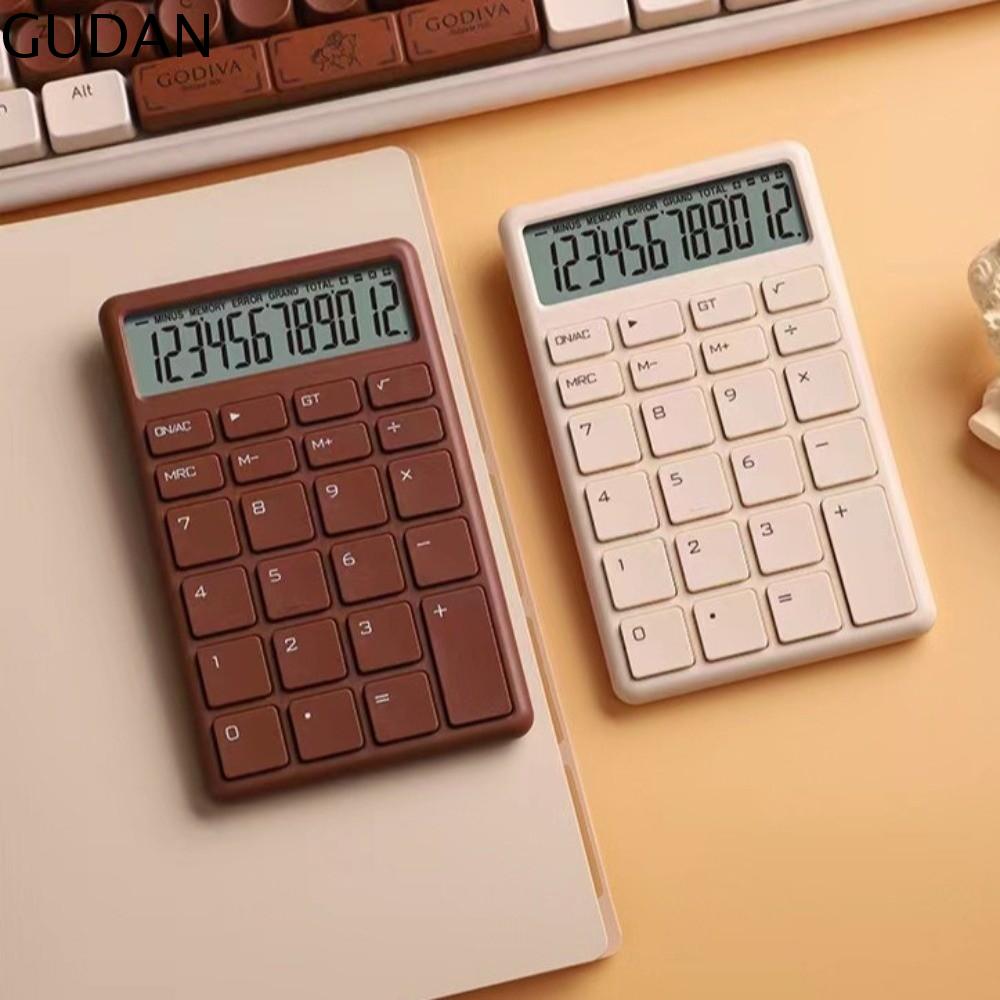 GUDAN Màn hình kỹ thuật số Máy tính mini Chạy bằng pin Công cụ kế toán Máy tính 12 chữ số Vật phẩm v