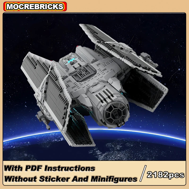 MOC-171381 Công nghệ cao vũ khí không gian Ties Destroyer Interstellar Battleship Star Movie Buildin