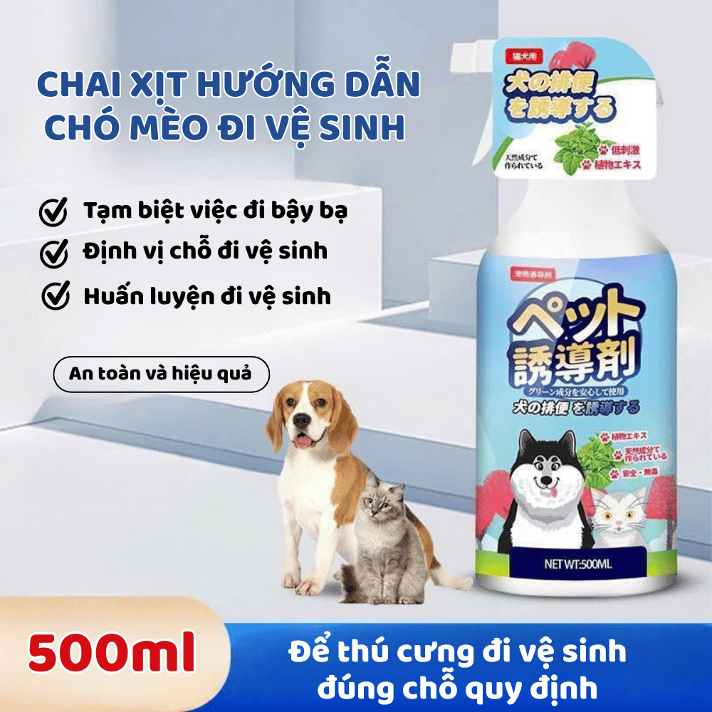 Xịt Định Vị Thú Cưng Đi Vệ Sinh Xịt Hướng Dẫn Chó Mèo Đi Vệ Sinh 500ml Ogi Home - BX43