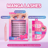 MLEN DIARY Baby Manga Seri Gaya Alami Bulu Mata Palsu Mata D Eyelash Curl Wispy Panjang 9-14mm Natural Bulu Mata Eyelash Extension