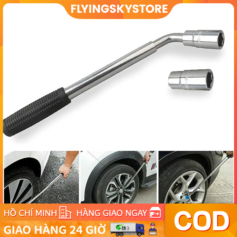 Bộ cờ lê tháo đai ốc bánh xe dạng ống lồng 17/19/21/23MM Dụng cụ sửa lốp xe hơi