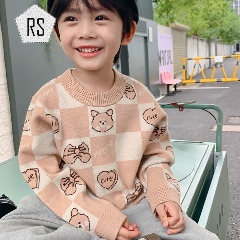 REALSELF เสื้อกันหนาวเด็ก เสื้อกันหนาวเด็กชาย การออกแบบลวดลายน่ารัก เสื้อแจ็คเก็ตสเวตเตอร์แบบสวมที่อบอุ่นและทันสมัยใหม่สำหรับเด็กผู้ชายในฤดูใบไม้ร่วงและฤดูหนาว ราคา 205 บาท*ส่งฟรี