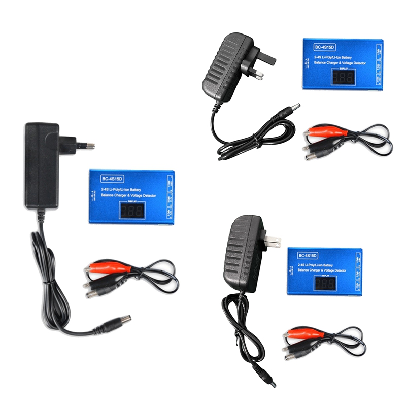 BC-4S15D Battery Lipo Li-Ion Balance Charger Voltage Detector LCD Digital Display Balance Charger for RC Battery