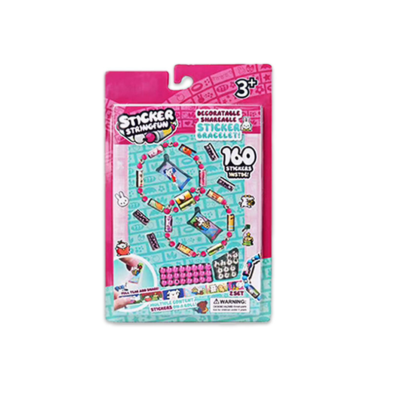 DIY Sticky rolls Bands Wearable & Shareable Sticker Bracelet Childrens Stickers Bracelet Beads Kids Craft Art Toys
