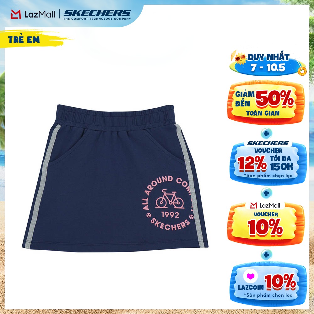 [Chỉ 8.5 - Voucher Skechers 12% + Voucher Lazada 15%] Chân Váy Bé Gái Skechers Bicycle Touring Skirt - SL423G422-PGBL Online Sale