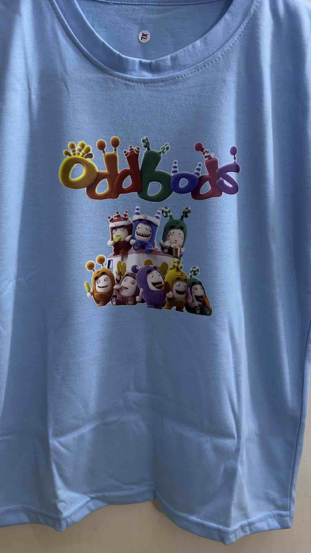 kaos atasan anak laki-laki bahan katun lembut karakter oddbods