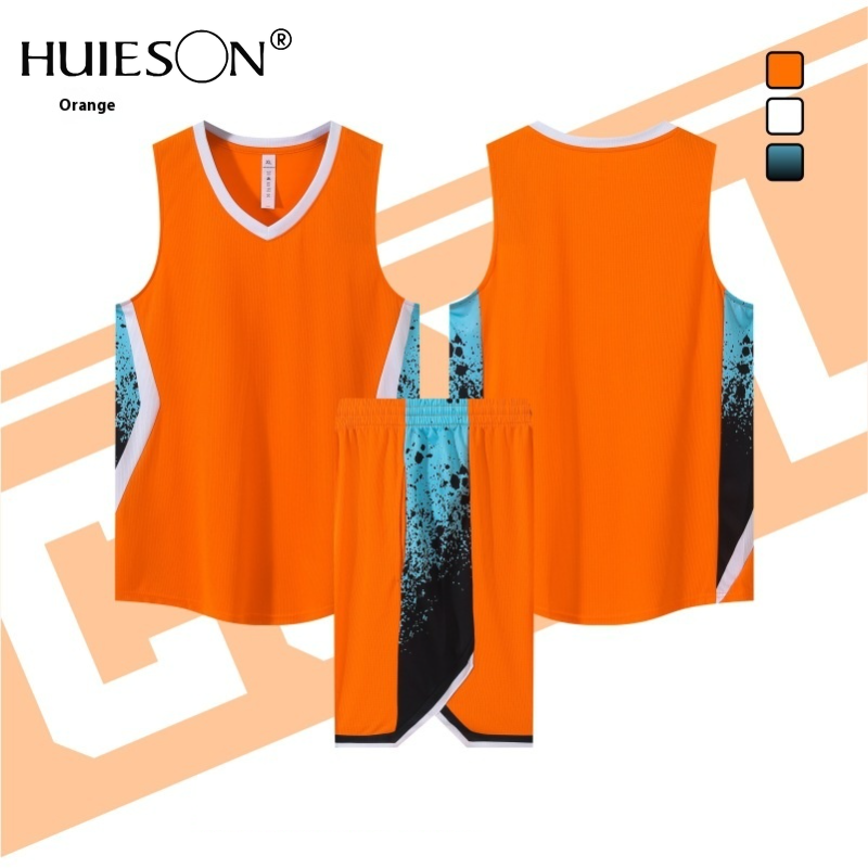 【HUIESON】 Basketball Uniform Set for Summer Sports Training and Competition