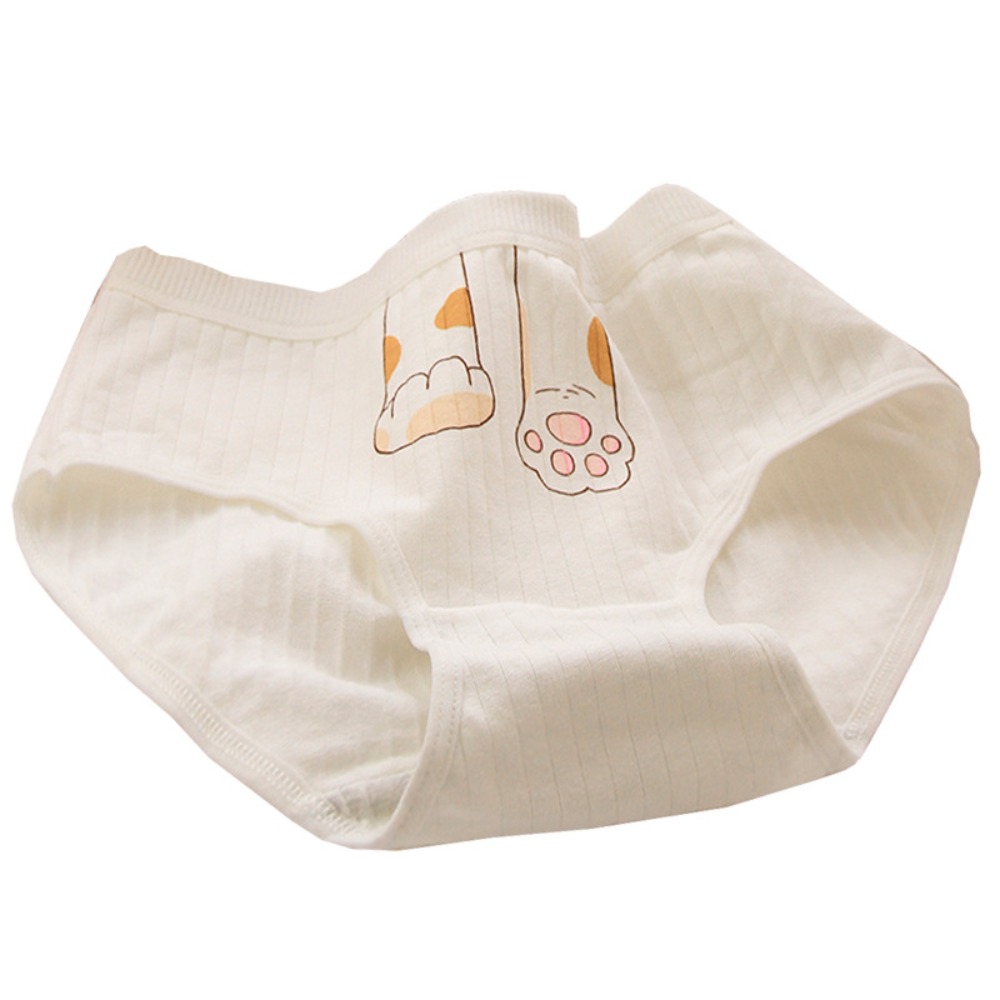 Okdeals Spandex quần lót dễ thương quần lót đơn giản vải cotton Corgi Quần Lót Sọc mềm mại dễ thương
