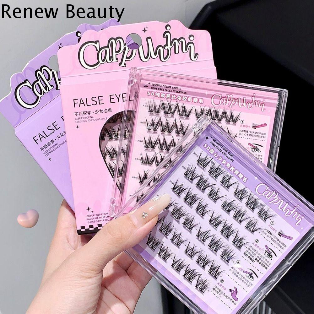 RENEW Cong Lông mi giả Cụm Mắt hài hước Tự làm Lông mi giả tự dính Dụng cụ làm đẹp Bền lâu Lông mi giả cá nhân Trang điểm