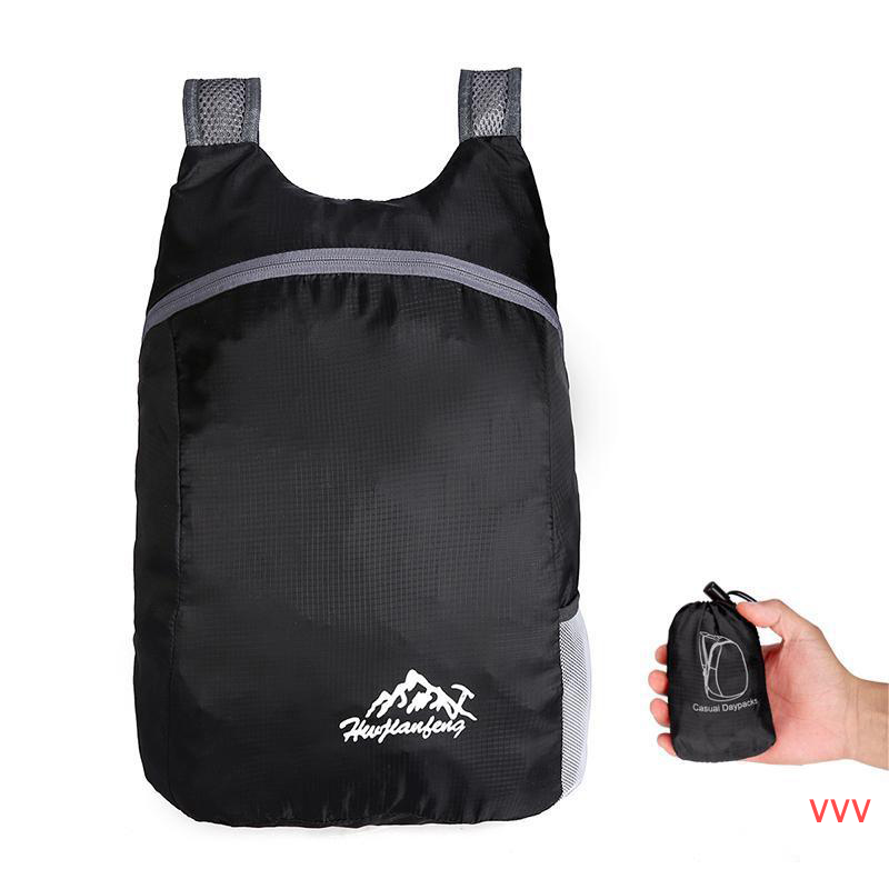 VVV 20L Unisex Lightweight Outdoor Backpack Portable Foldable Women Men Camping Hiking Travel Daypack Leisure Waterproof Sport Bag