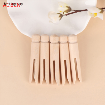 flash Sale 5 cái kẹp kẹp kẹp quần áo bằng gỗ theo phong cách Dolly truyền thống