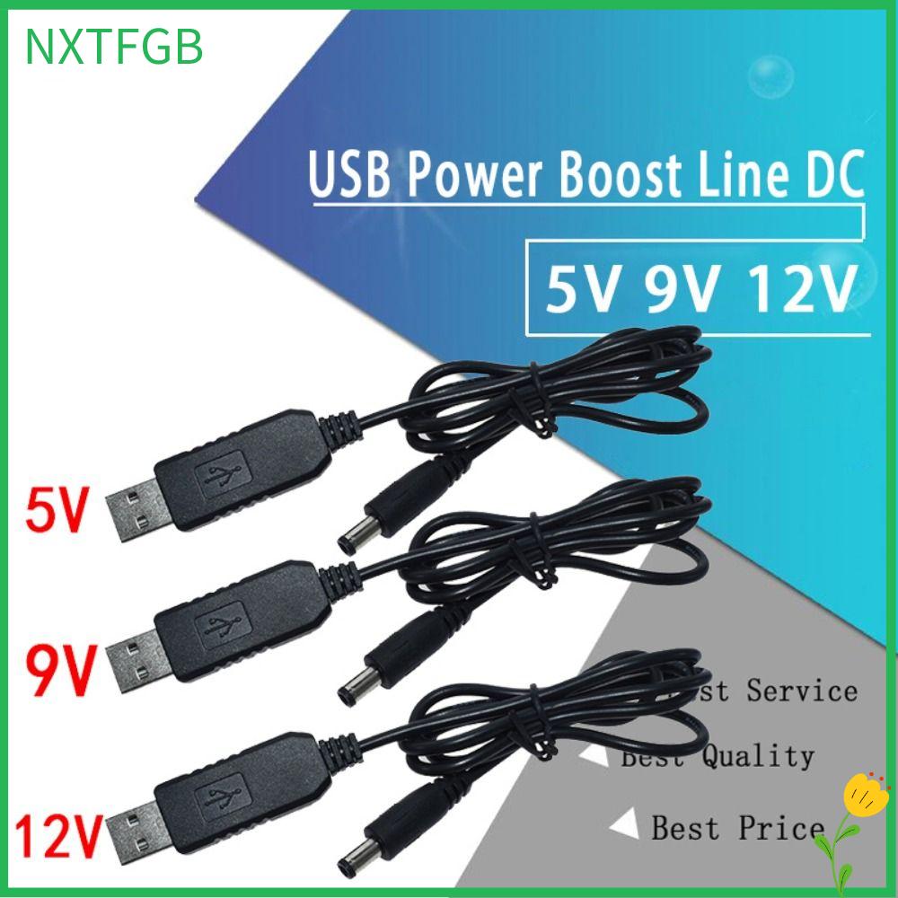 NXTFGB 3pcs Loa quạt cho Bộ định tuyến Wifi modem DC 5V đến 12V / 9V Giắc cắm USB sang DC Dòng tăng Chuyển đổi Dây tăng áp Cáp USB