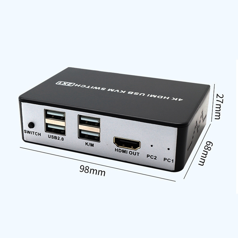 Bảng giá HDMI USB KVM SWITCH Support Hotkey Switching,4K/60Hz KVM Switcher 2 in 1 Out for Sharing Printer Keyboard Mouse Phong Vũ