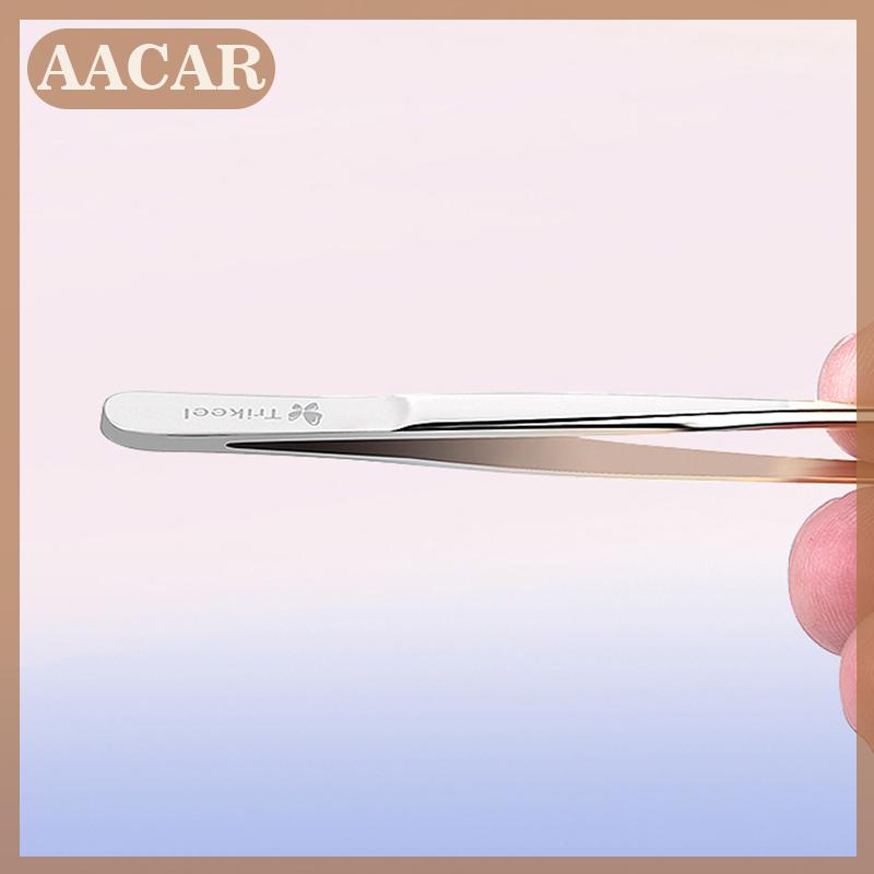 AACAR Thép không gỉ phẳng nghiêng tip đa chức năng Tweezer lông mày Tweezer mặt tóc loại bỏ tạo nên công cụ Lông mi giả Tweezer công cụ