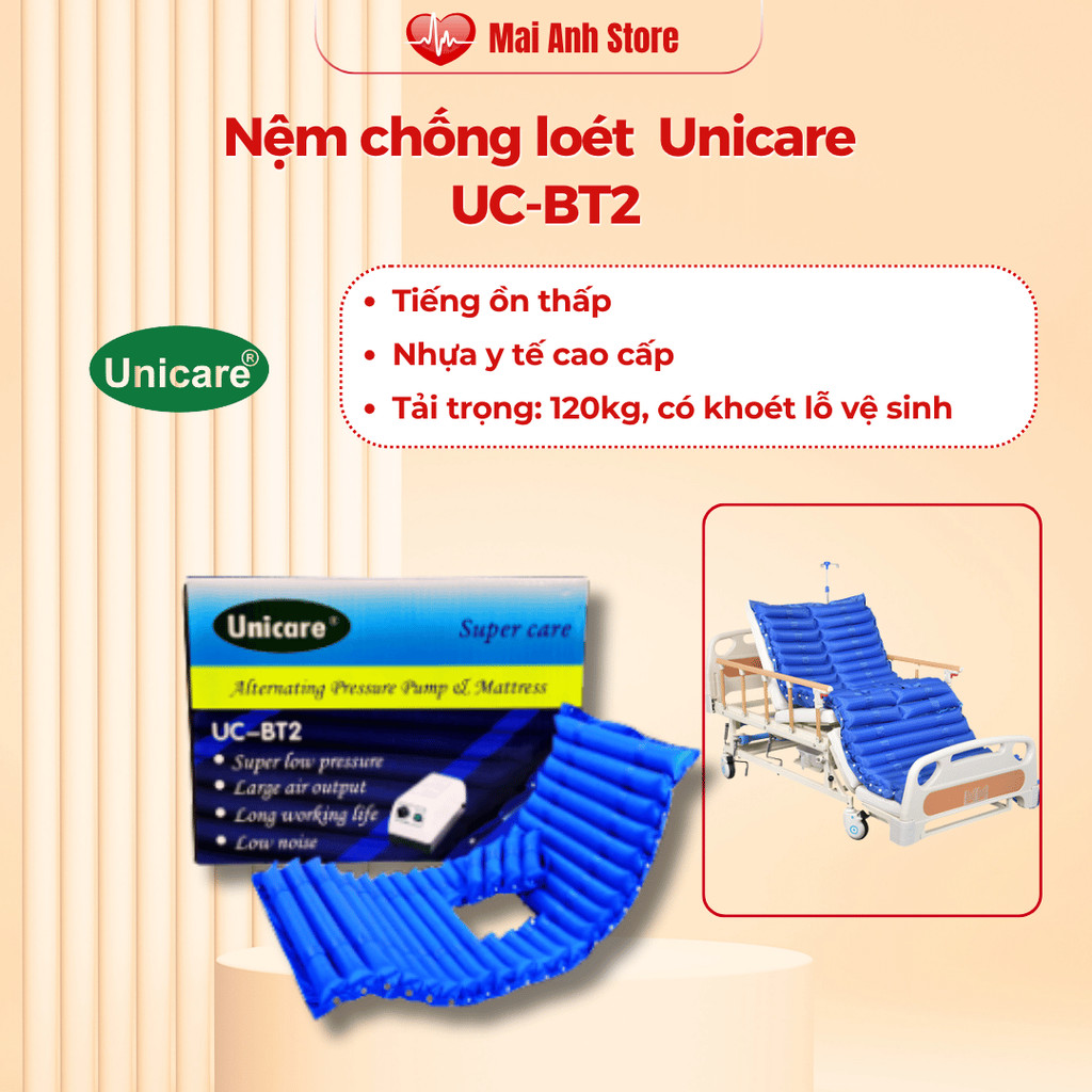 Nệm hơi chống loét, đệm nước cho người già Unicare UC-BT2 HNC